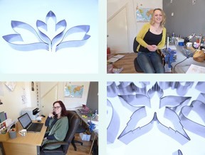 Photo of the Valley Cuter Company team and some of their products.